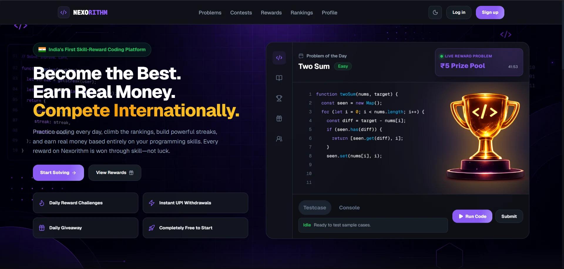 Nexorithm project screenshot